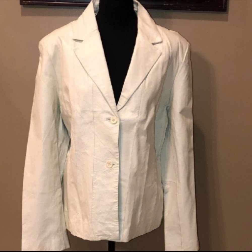 Off white jacket, real leather